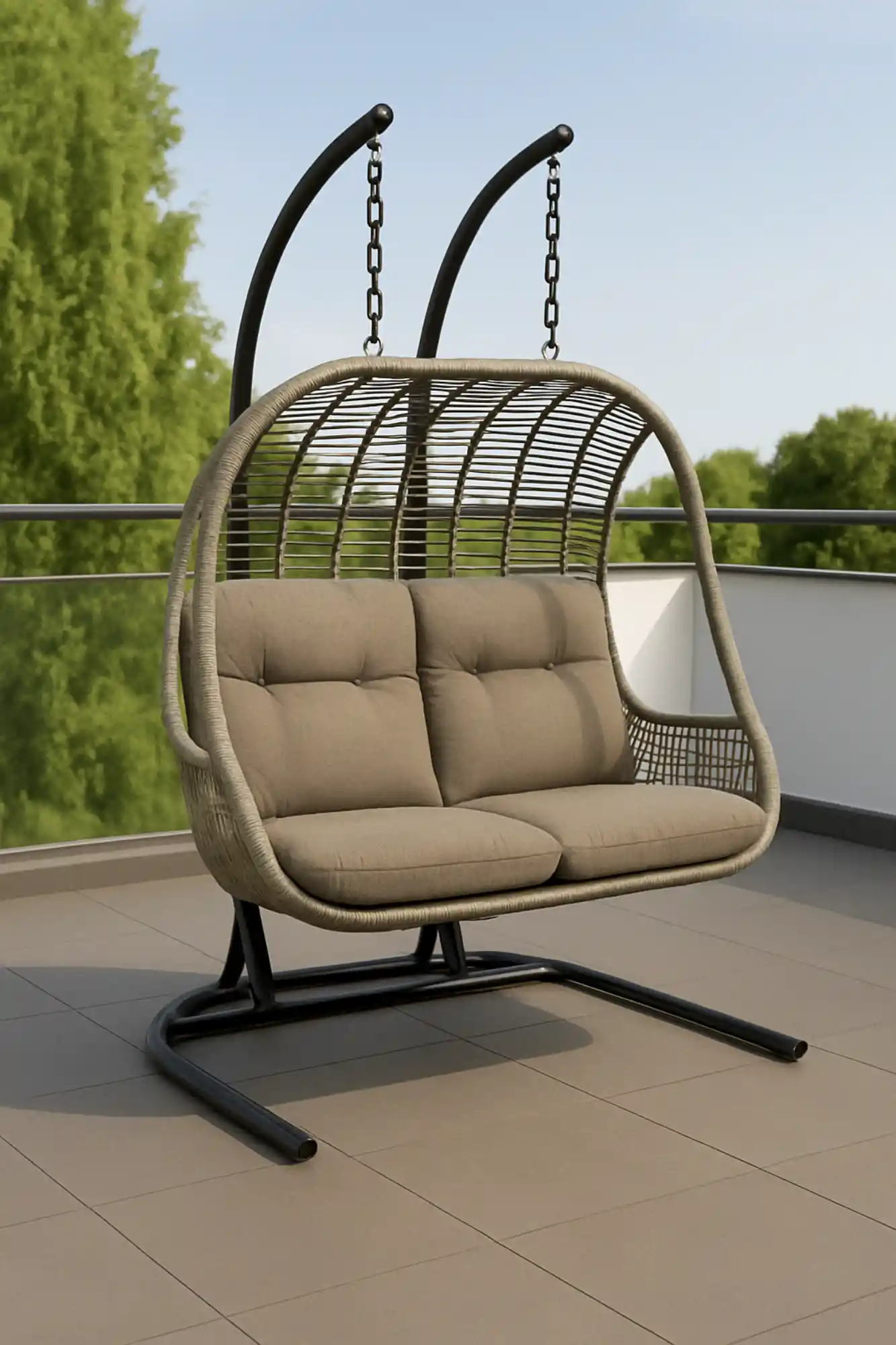 ערסל זוגי למרפסת